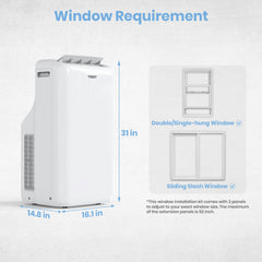 Aomi 14,000 BTU Heat Pump Portable Air Conditioner