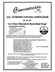 Concentrates All-Purpose Fertilizer 5-5-3 (Organic)
