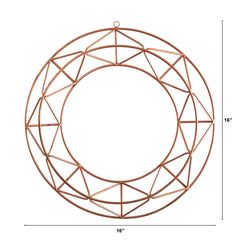 16” Geometric Copper Wall Decor