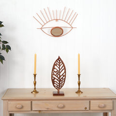 19” Gold Metal Eye Wall Mirror