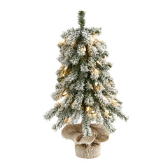 2’ Flocked Alpine Artificial Christmas Tree