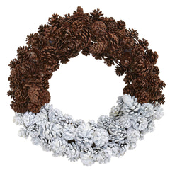 20” Frosted Pine Cone Wreath