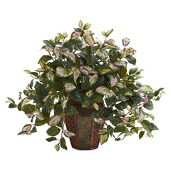 20" Hoya Faux Plant in Decorative Planter