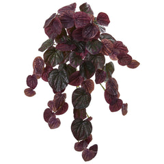 25” Peperomia Artificial Hanging Bush (Set of 6) (Real Touch)