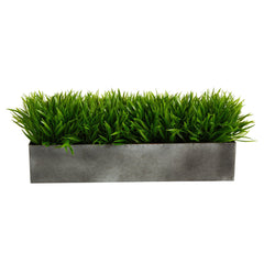 25” Wild Grass Artificial Plant in Metal Planter