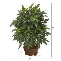 26” Bracken Fern Artificial Plant in Decorative Planter