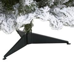3’ Flocked North Carolina Fir Artificial Christmas Tree with 150 Warm White Lights and 545 Bendable Branche