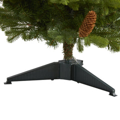 3’ Yukon Mountain Fir Artificial Christmas Tree with 50 Clear Lights and Pine Cones