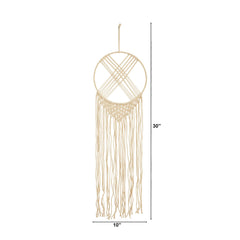 30” Boho Chic Woven Dreamcatcher Macrame Wall Art Décor