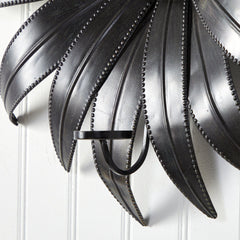 30” x 30” Brushed Metal Daisy Flower Sconce Candle Holder Wall Art Decor