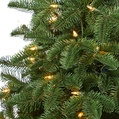 3.5’ South Carolina Spruce Artificial Christmas Tree with 100 White Warm Light and 458 Bendable Branches in Charcoal Urn