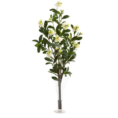 39” Peach Blossom Artificial Arrangement in Flared Vase