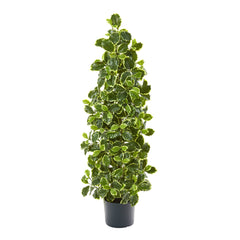 39” Variegated Holly Leaf Artificial Tree (Real Touch)