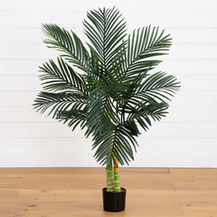 4’ Double Stalk Golden Cane Artificial Palm Tree