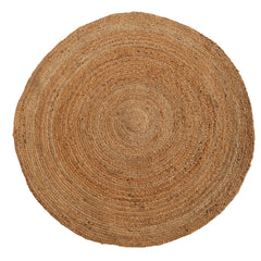 4’ x 4’ Hand Braided Boho Jute Round Rug