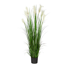 4.5’ Artificial Plum Grass Plant with Creamy Plumes