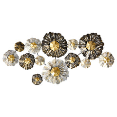 4.5’ x 2’ Layered Floral Metal Wall Art Decor