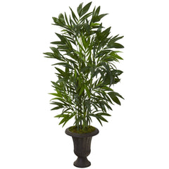 50” Bamboo Palm Artificial Tree in Charcoal Urn