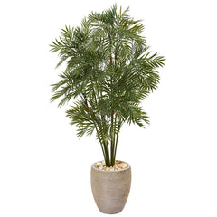 50” Parlor Palm Artificial Tree in Sand Colored Planter
