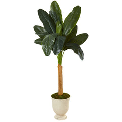 6’ Banana Artificial Tree in Decorative Urn
