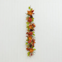 6’ Fall Ranunculus, Hydrangea and Berries Autumn Artificial Garland