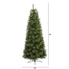 6.5' Cashmere Slim Artificial Christmas Tree with 660 Bendable Branches