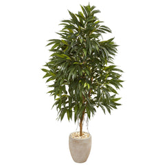 74” Royal Ficus Artificial Tree in Sand Colored Planter