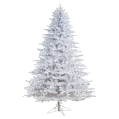 7.5' Candle Lit White Artificial Christmas Tree with 900 LED “Candle Lights” and 1703 Bendable Branches
