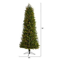 7.5' Slim Colorado Mountain Spruce Artificial Christmas Tree