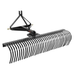 Tow Behind Dethatcher, 72-inch Tow Dethatcher with 36 Steel Tines, 3-Point Lawn Dethatcher Rake with Attachments for Tractor, Landscape Rake for Garden, Farm, Grass