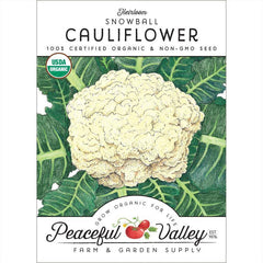 Snowball Cauliflower Seeds (Organic)
