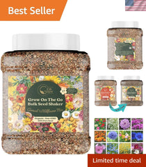Wildflower Seeds Bulk Pack – 300,000+ Easy Shaker – Colorful Mix for Garden Planting – Ideal for Outdoor Spaces