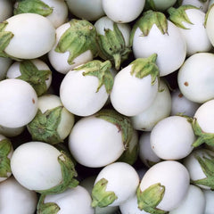 50+ Organic White Egg Eggplant Seeds - Heirloom, Non-GMO, Rare Variety - Perfect for Home Gardening
