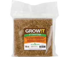GROW!T Coco Caps, 6", pack of 10 - All U Need Garden Supply