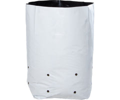 Grow Bag, White/Black 5 gal, 16 packs of 25 (400)