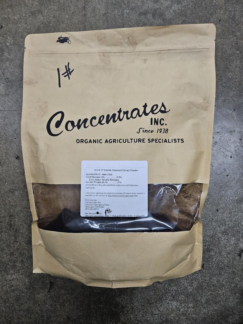 Soluble Kelp Extract Powder 0.5-0-17 (Ascophyllum nodosum) (Organic)
