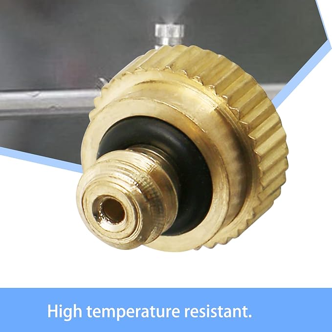 Aopin G 3/16 Brass Misting Nozzles 0.15mm / 0.006" Orifice Atomizing Mister Sprayer Nozzle Suitable For Outdoor Cooling,Garden Irrigation,Fountain, Crop Nutrient Injection, Greenhouse 16 Pcs