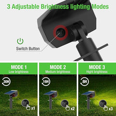 nipify 12 Pack Solar Spot Lights Outdoor Motion Sensor with 3 Modes,Solar Spotlights Outdoor Waterproof 2-in-1 Auto On/Off Solar Landscape Lighting for Outside Yard Wall Garden Pathway, Warm White