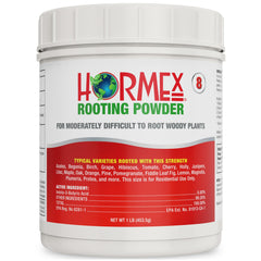 Hormex Rooting Powder #8 (0.80 IBA) - Rooting Hormone for Semi-Hardwood Houseplants, Medicinal & Tree Cuttings