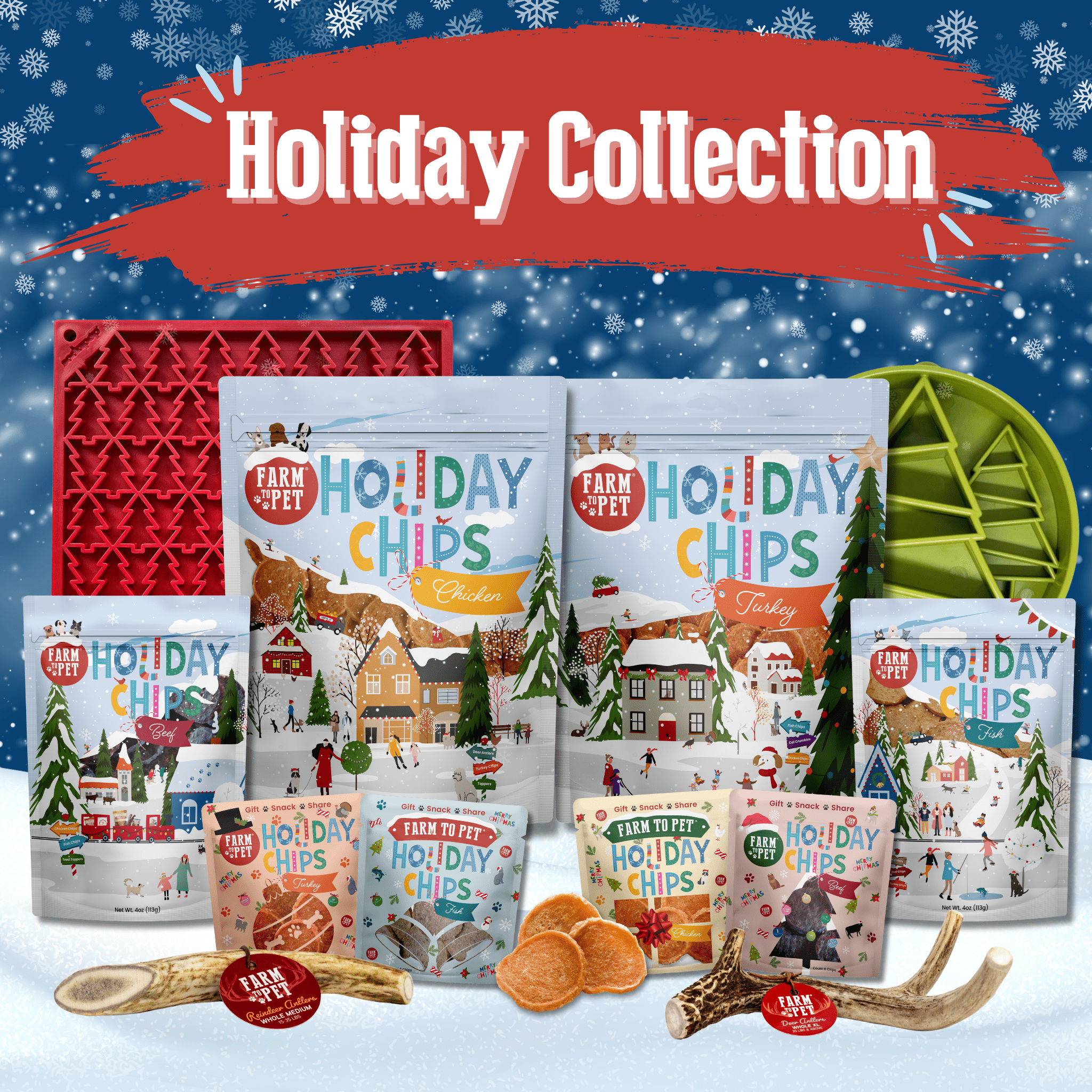 Holiday Chips Dog Treats - Beef & Fish 4oz
