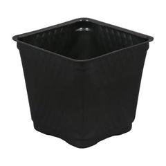 Square Plastic Pot Black 3.5 in