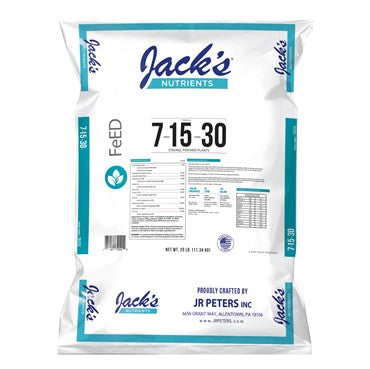 Jacks Nutrients 7-15-30 Finish Fertilizer - 25lb