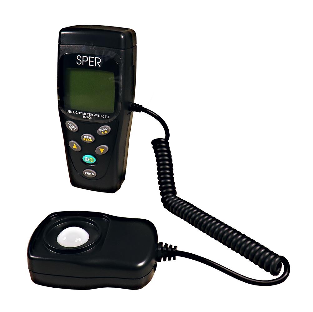 LED Light Meter with Color Temperature Compensation