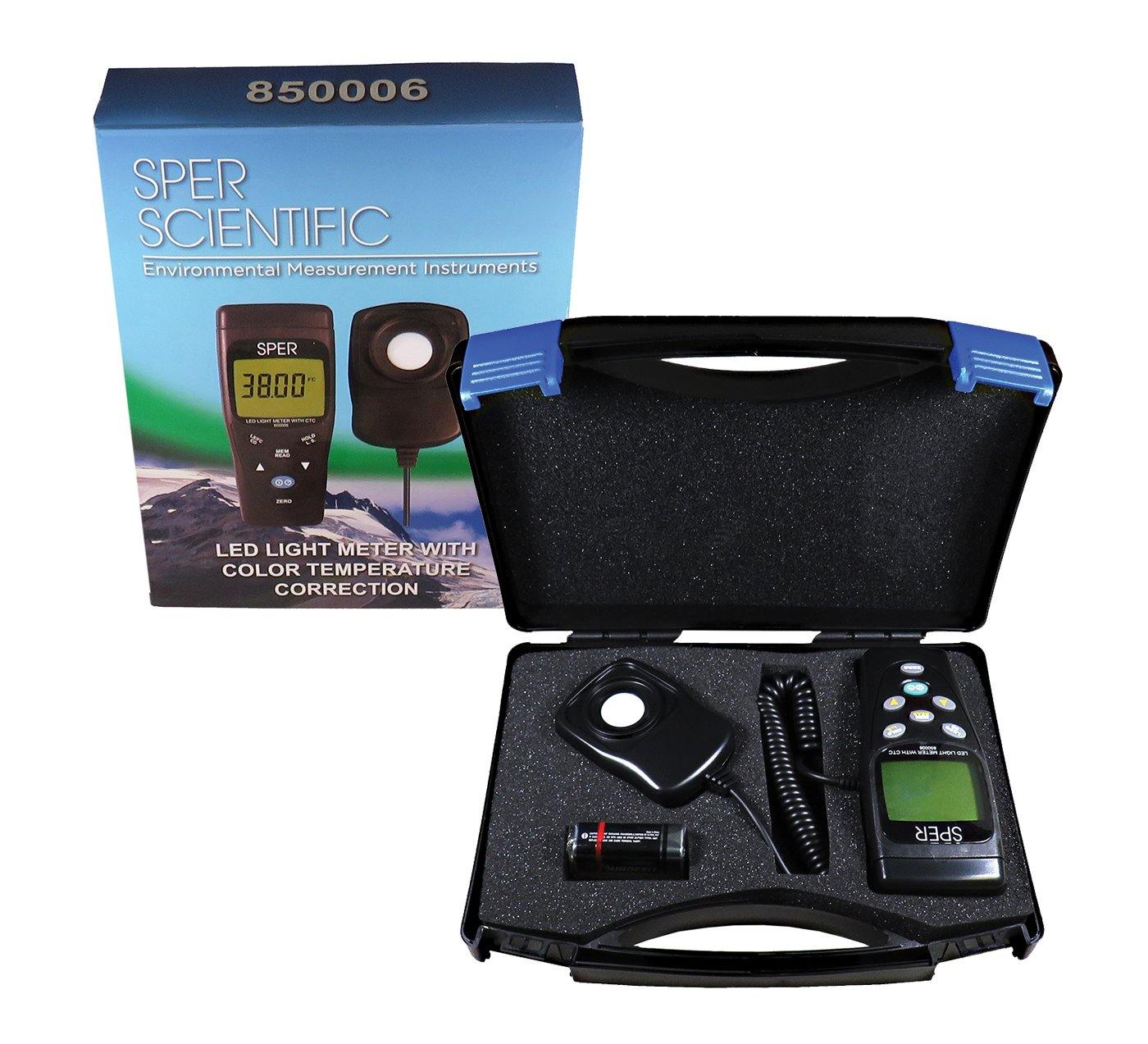 LED Light Meter with Color Temperature Compensation