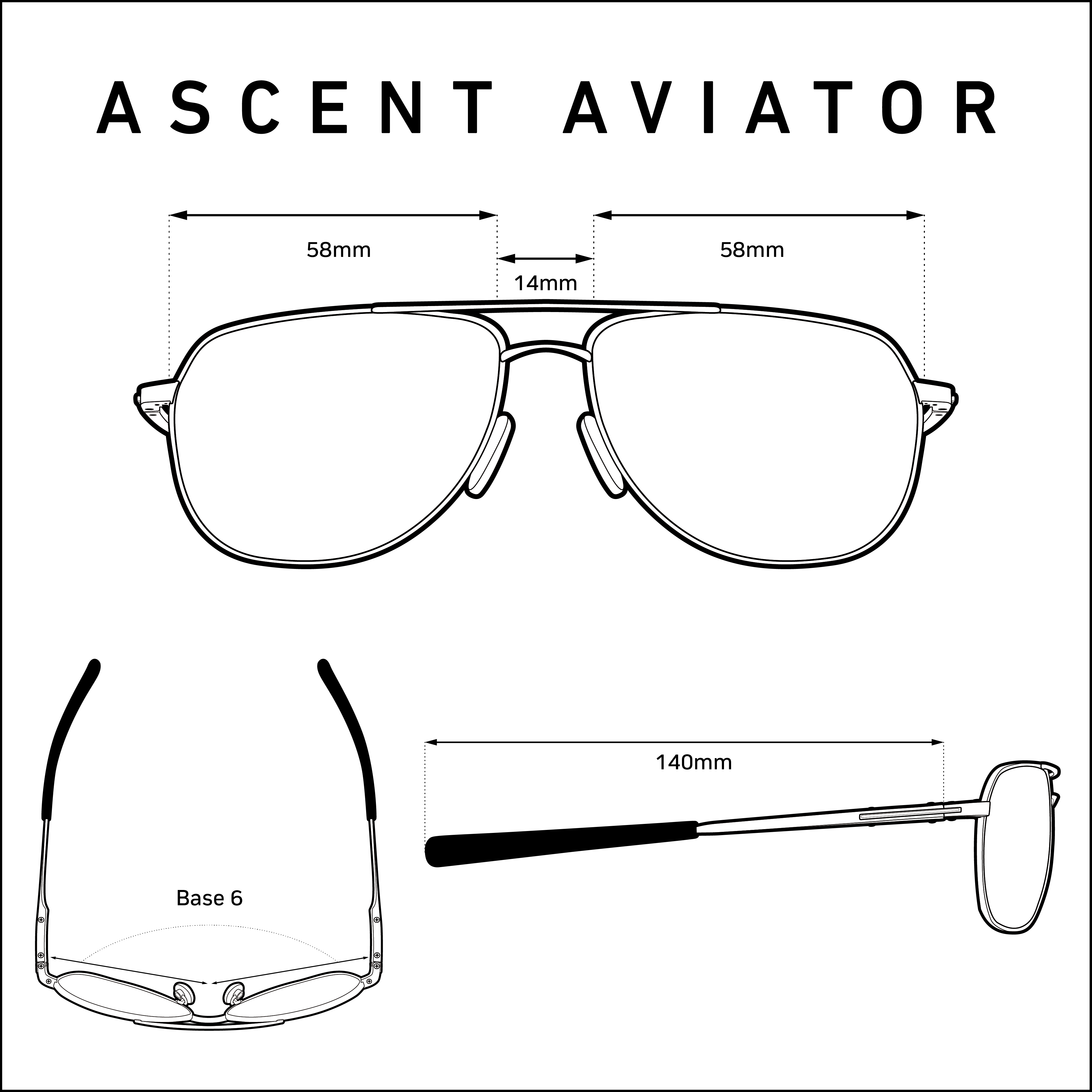 Ascent SKY9 | Pilot Sunglasses