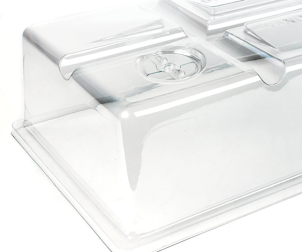 SunBlaster 4" Seedling Dome with Vents, 10″ x 22″ x 4″ deep