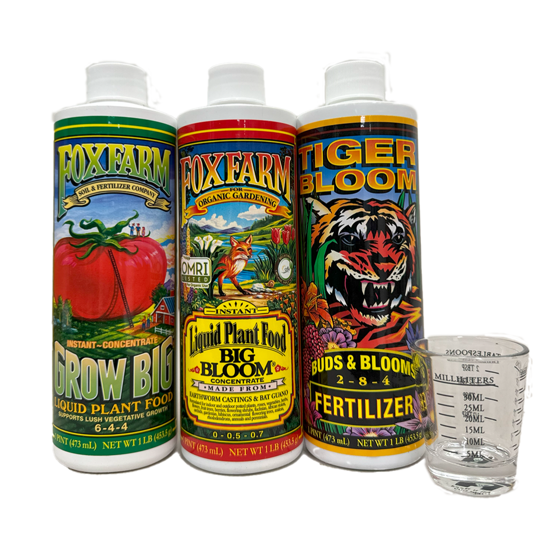 3-1-2 fertilizer for indoor plants FoxFarm Soil Formula Nutrients Trio, 3 pints + All U Need Garden Suppl – All U Need Garden Supply