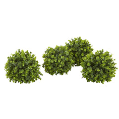11” Eucalyptus Decorative Artificial Ball (Set of 4)