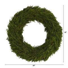 18” Cypress Preserved Wreath