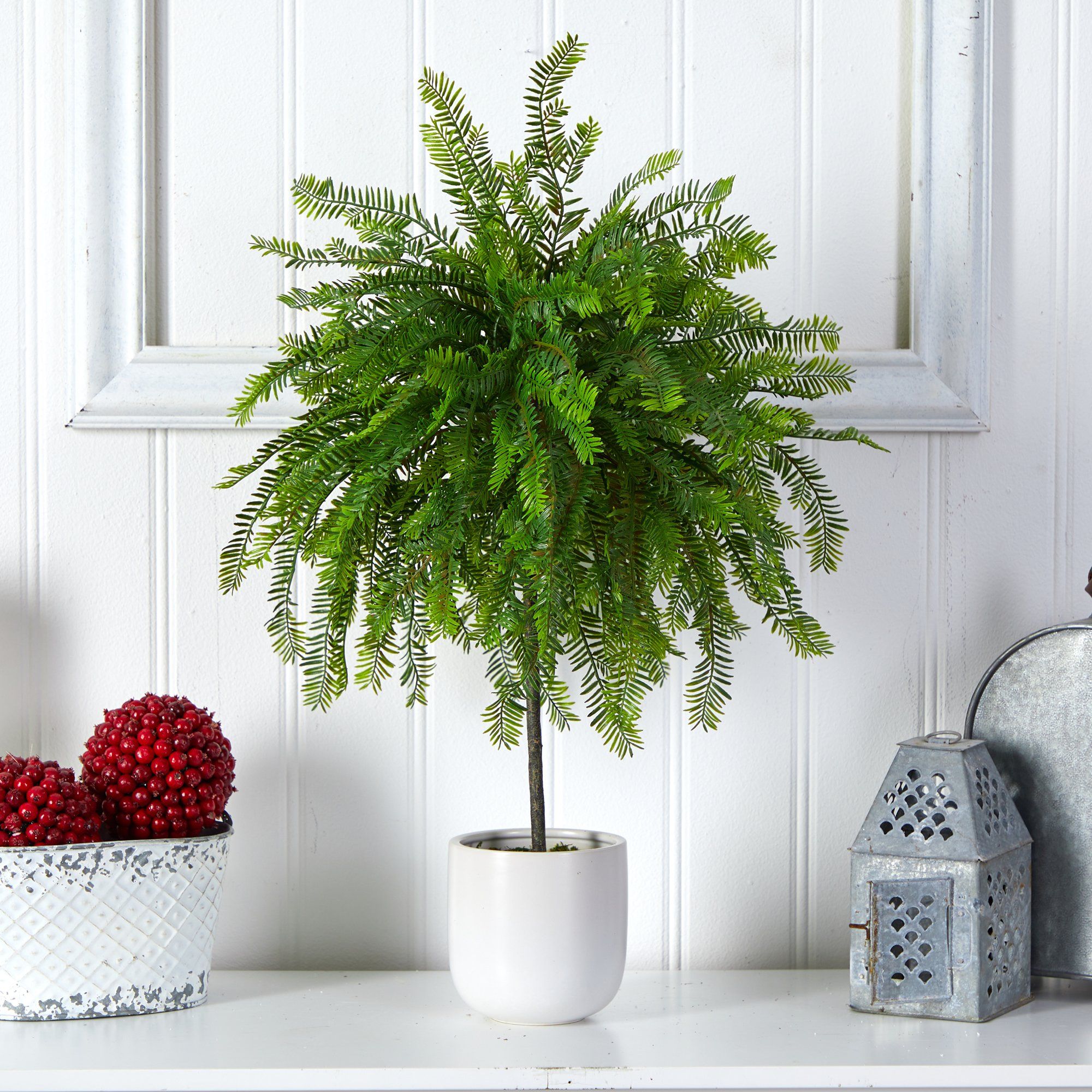 2' Northern Californian Cedar Canopy Artificial Tree in Decorative Planter